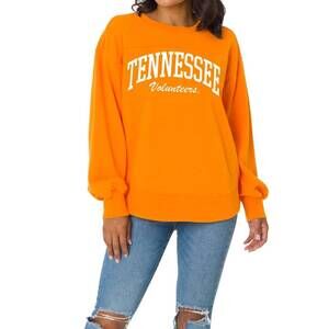 NEW FLYING COLORS APPAREL tennessee volunteers yvette crewneck sweatshirt in ora